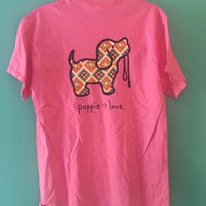 Puppie Love, Pink Short Sleeve Tee